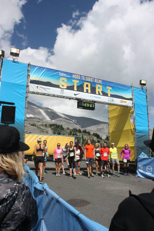 Solemates Hood to Coast 2014 starting line Timberline Lodge